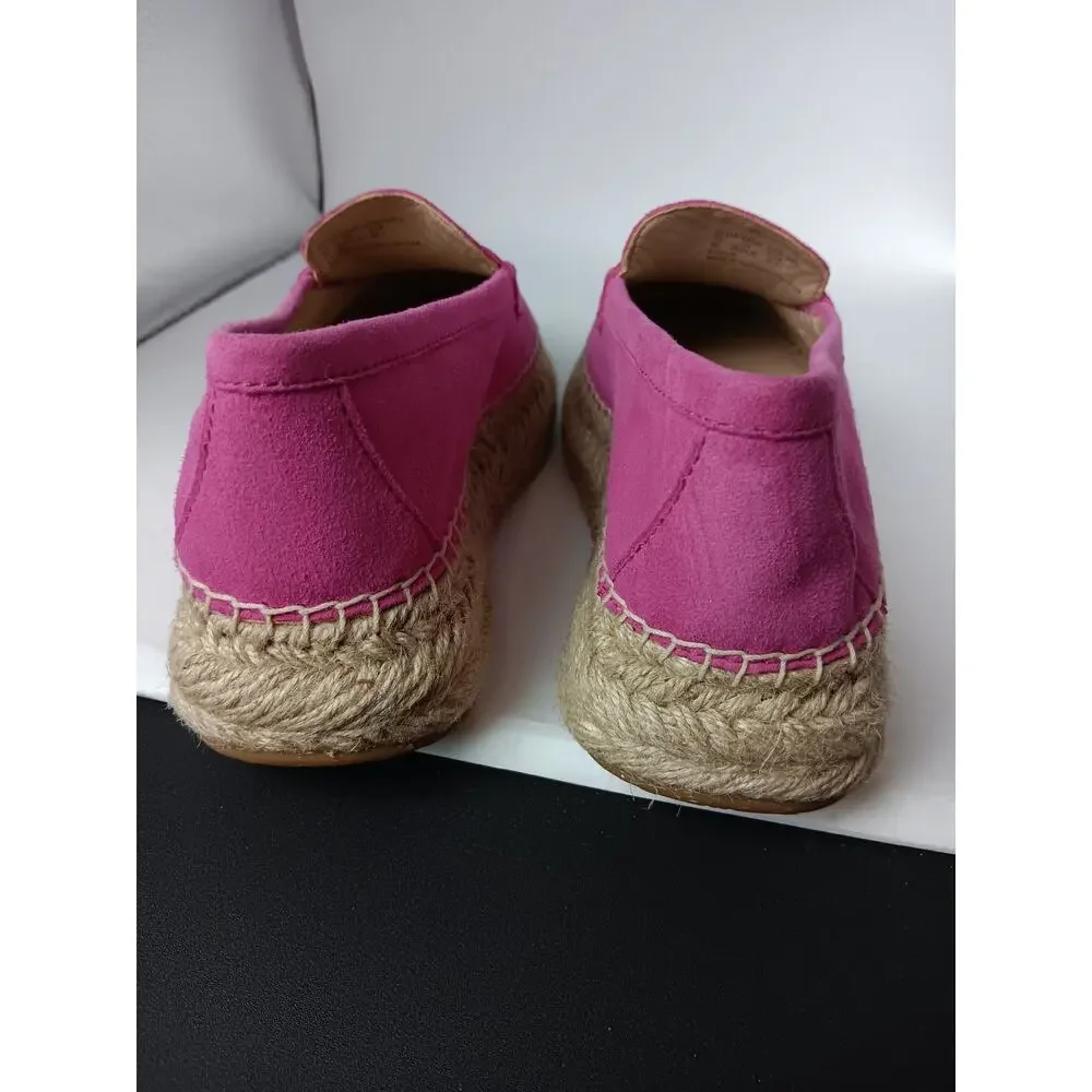 Kate Spade Eastwell Espadrille Flat Womens 6B Pink Suede Luxury Party Dress - Picture 7 of 10